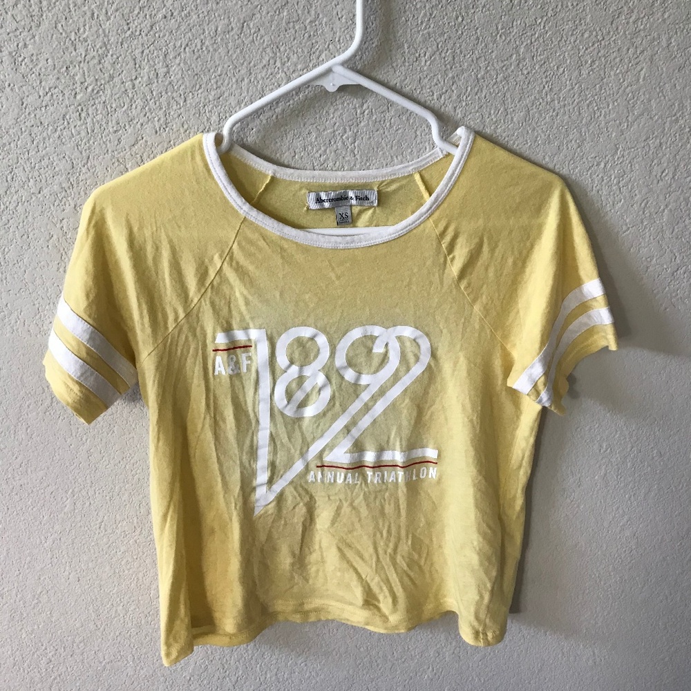 Yellow Varsity Abercrombie Tee